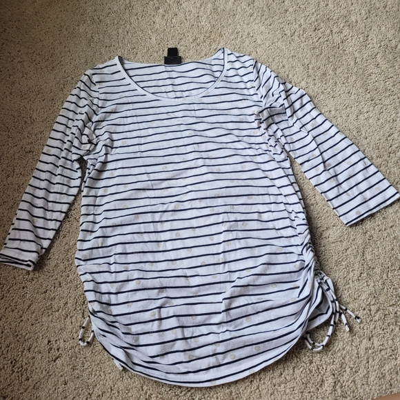 Oh Baby by Motherhood Tops - ✨️2/$10✨️ Oh Baby by Motherhood Maternity Shirt w Polka Dot and Stripes Size M